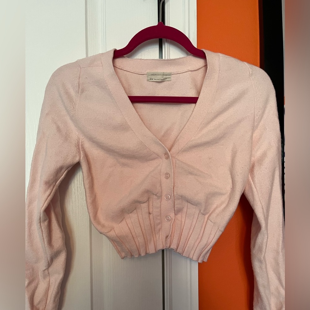 Urban Outfitters Baby Pink cropped cardigan sweater (size M)
